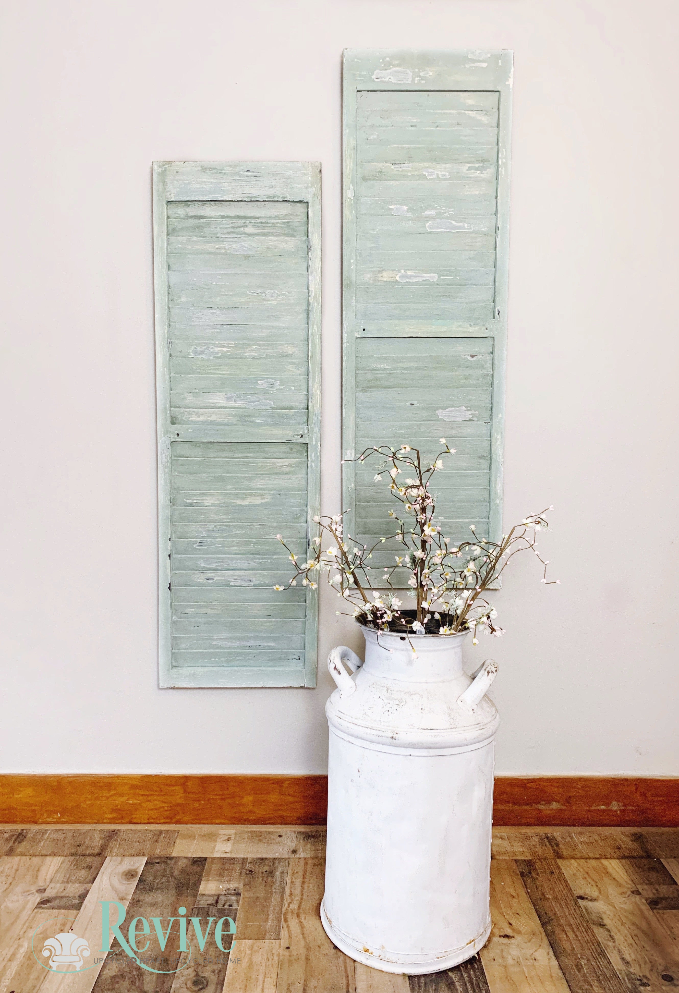 DIY Shabby Shutters Using Layered Milk Paints