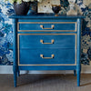 DIY Blue and Gold Dresser Makeover