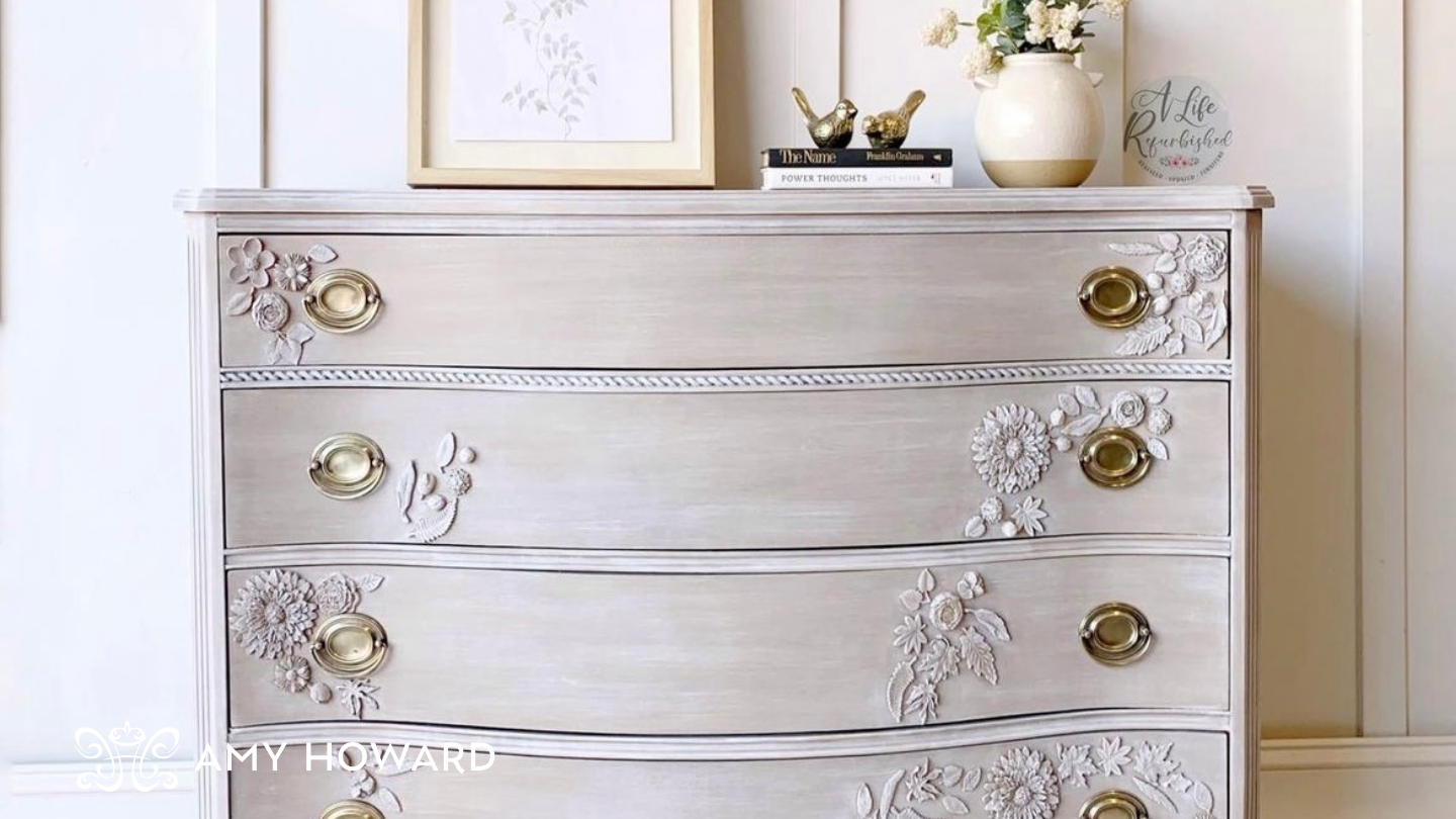 Anthropologie-Inspired Dresser Makeover Using One Step Paint & Decorative Molds