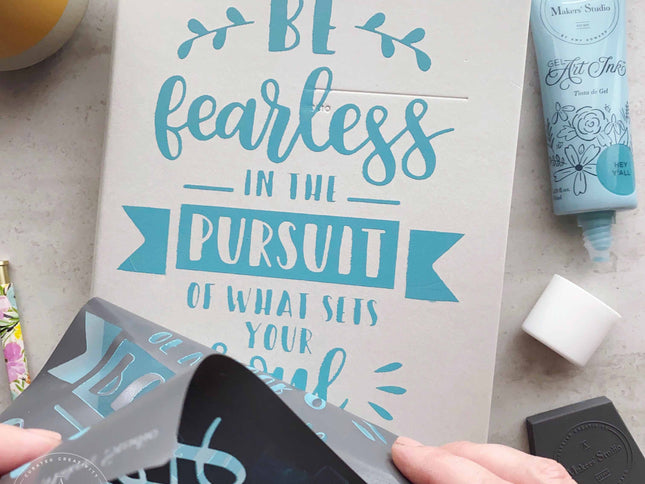 Be Fearless - Mesh Stencil 6x24