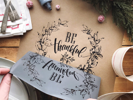 Be Thankful - Mesh Stencil 8.5x11