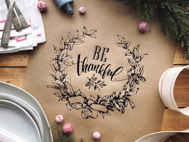 Be Thankful - Mesh Stencil 8.5x11