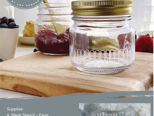 Etched Jam Jars