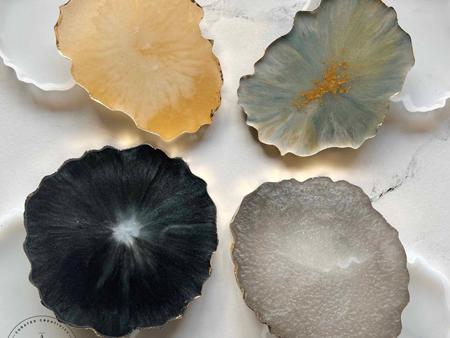 Flat Four Geode Coasters Bundle