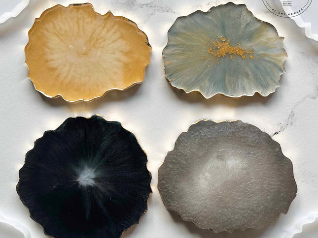 Flat Four Geode Coasters Bundle