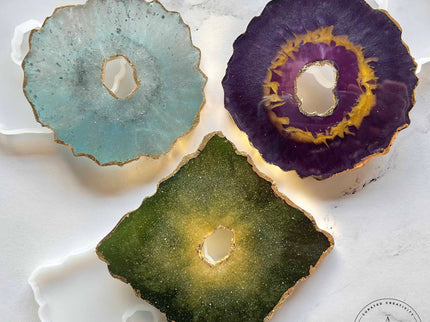 Geode Coasters Trio