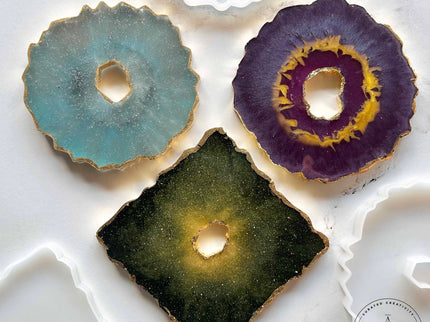 Geode Coasters Trio