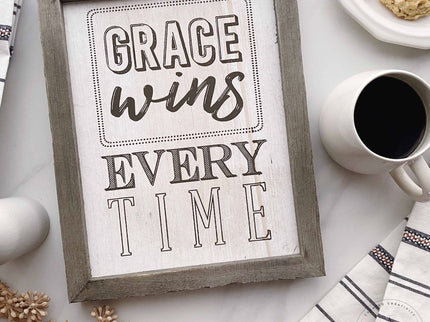 Grace Wins - Mesh Stencil 5.5x8.5