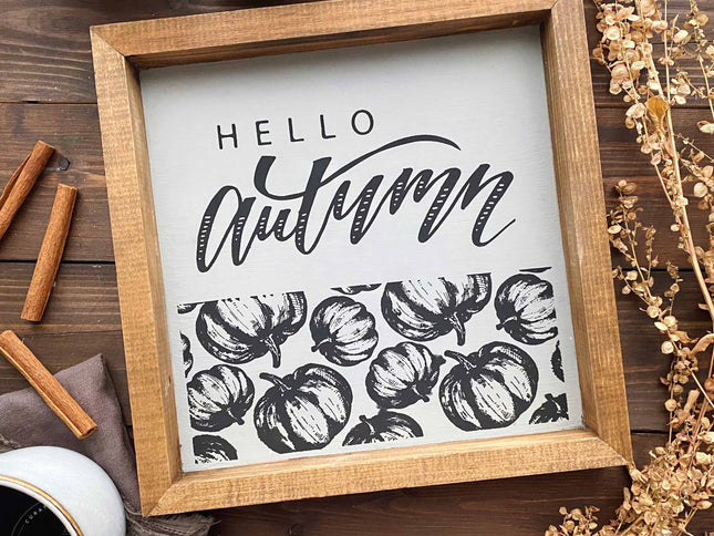 Hello Autumn - Mesh Stencil 8.5x11