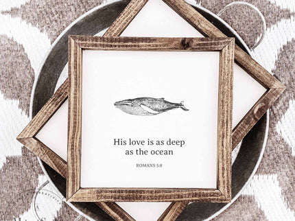 His Love is as Deep as the Ocean - Mesh Stencil 8.5x11