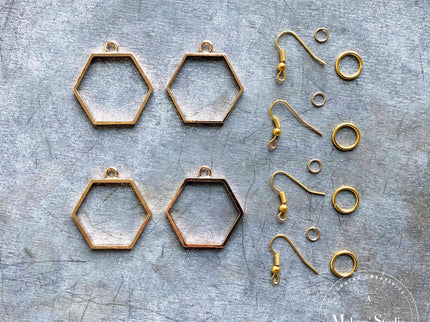 Resin Jewelry Frames - Hexagon