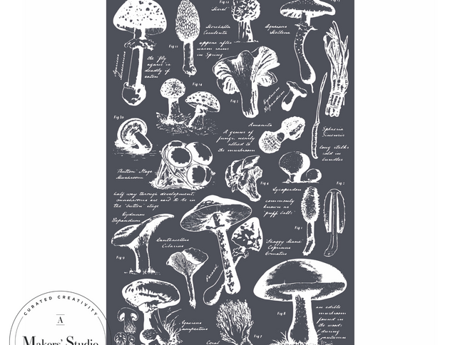 Mushroom Chart - Mesh Stencil 12x18