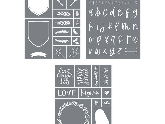 Alphabet Stencil Bundle