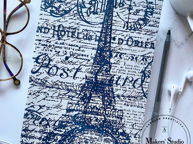 Parisian Post Card - Mesh Stencil 8.5x11