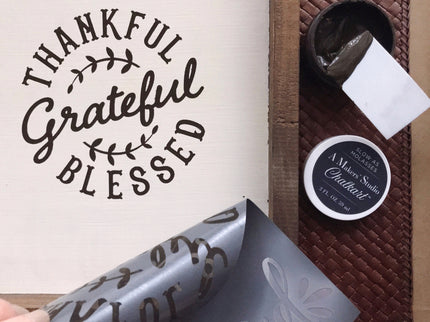 Thankful, Grateful, Bless - Mesh Stencil 2 Pack 5.5 x 8.5