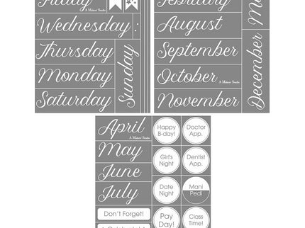 Calendar - Mesh Stencil 8.5 x 11