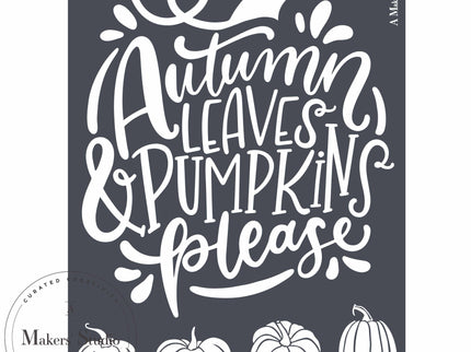 Pumpkins Please - Mesh Stencil 8.5x11