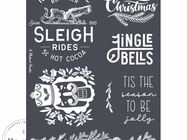 Sleigh Rides - Mesh Stencil 8.5x11