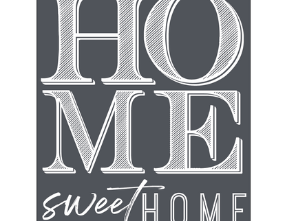 Home Sweet Home - Mesh Stencil 8.5x11