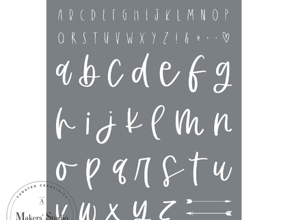 Lodge Alphabet - Mesh Stencil 8.5 x 11