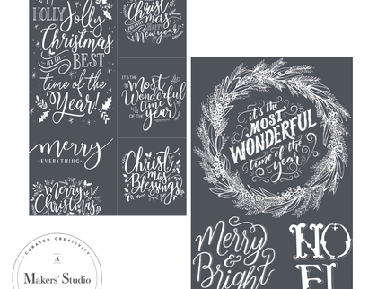 Merry + Best Time of Year Stencil Bundle